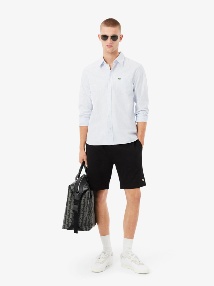 LACOSTE Regular Fit Fleece Shorts Black - MAISONDEFASHION.COM