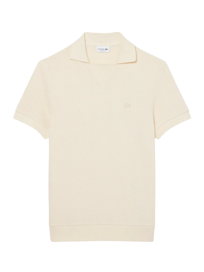 LACOSTE Regular Fit Lacy Cotton Polo Shirt Beige - MAISONDEFASHION.COM