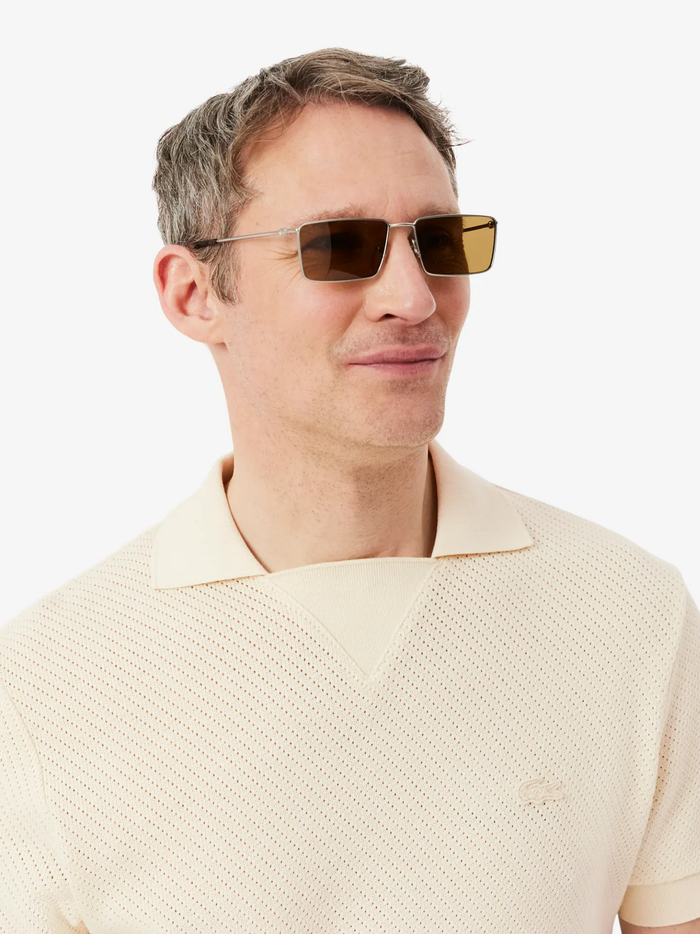 LACOSTE Regular Fit Lacy Cotton Polo Shirt Beige - MAISONDEFASHION.COM