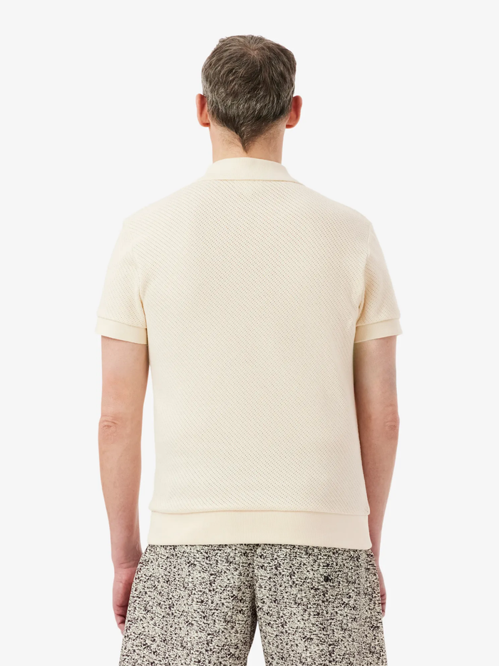LACOSTE Regular Fit Lacy Cotton Polo Shirt Beige - MAISONDEFASHION.COM