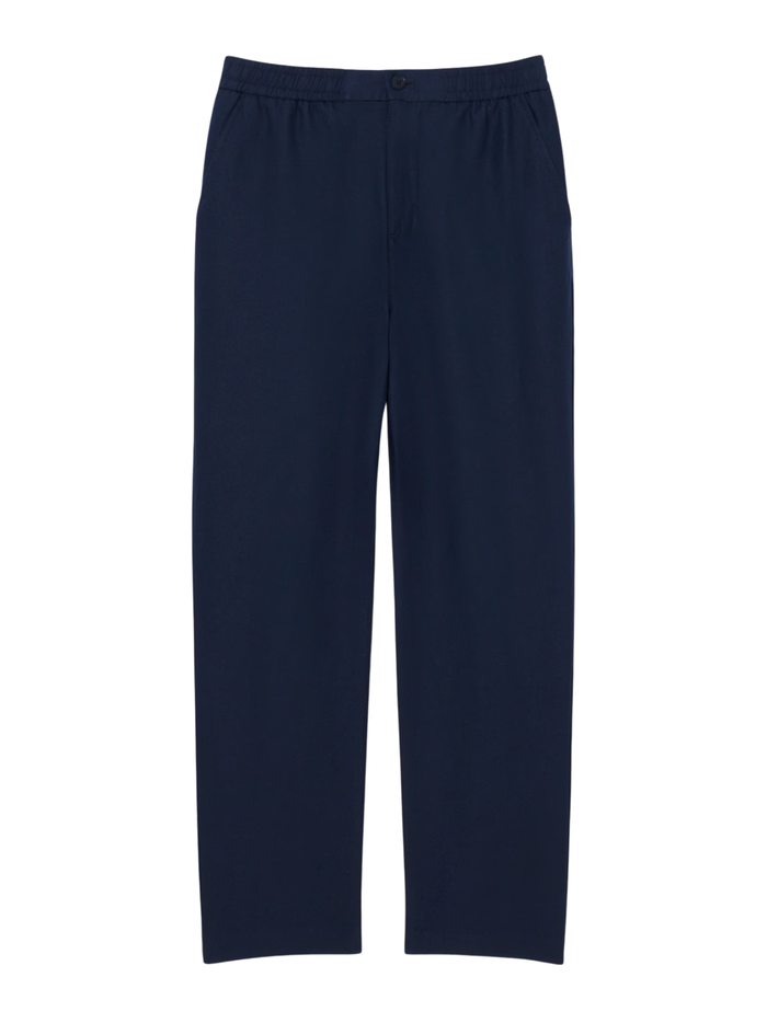 LACOSTE Regular Fit Linen Chino Pants Midnight Blue