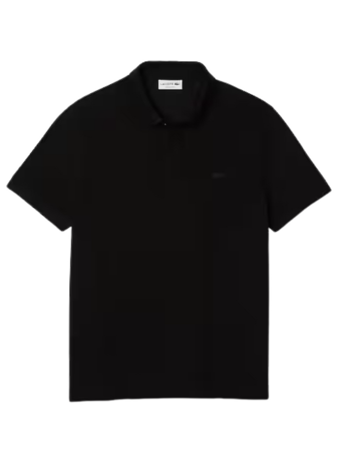 LACOSTE Regular Fit Paris Stretch Piqué Polo Shirt Black - MAISONDEFASHION.COM