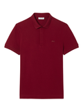 LACOSTE Regular Fit Paris Stretch Piqué Polo Shirt Bordeaux Red - MAISONDEFASHION.COM