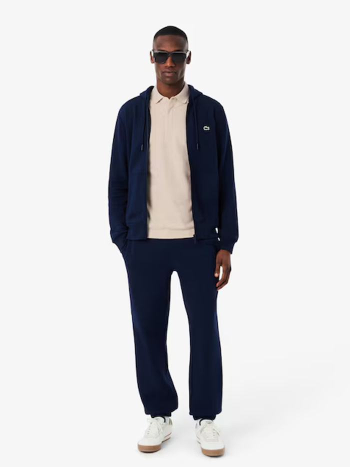 LACOSTE Regular Fit Paris Stretch Piqué Polo Shirt Heathered Grey Beige - MAISONDEFASHION.COM