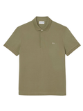 LACOSTE Regular Fit Paris Stretch Piqué Polo Shirt Khaki Green