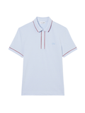 LACOSTE Regular Fit Paris Stretch Piqué Polo Shirt Light Blue - MAISONDEFASHION.COM