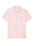 LACOSTE Regular Fit Paris Stretch Piqué Polo Shirt Light Pink - MAISONDEFASHION.COM