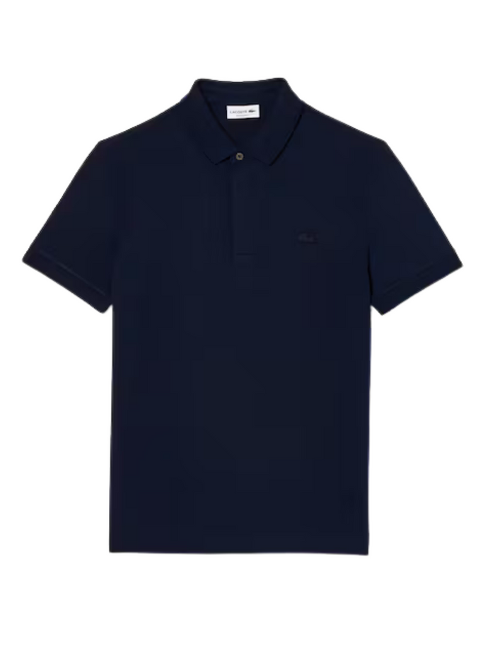 LACOSTE Regular Fit Paris Stretch Piqué Polo Shirt Midnight Blue - MAISONDEFASHION.COM
