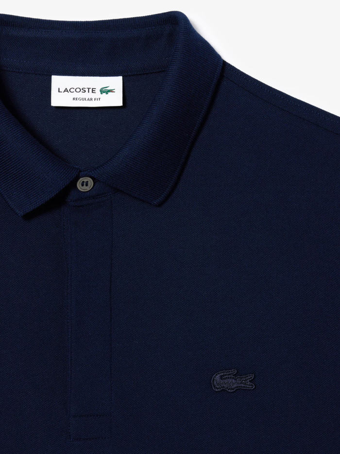 LACOSTE Regular Fit Paris Stretch Piqué Polo Shirt Midnight Blue - MAISONDEFASHION.COM