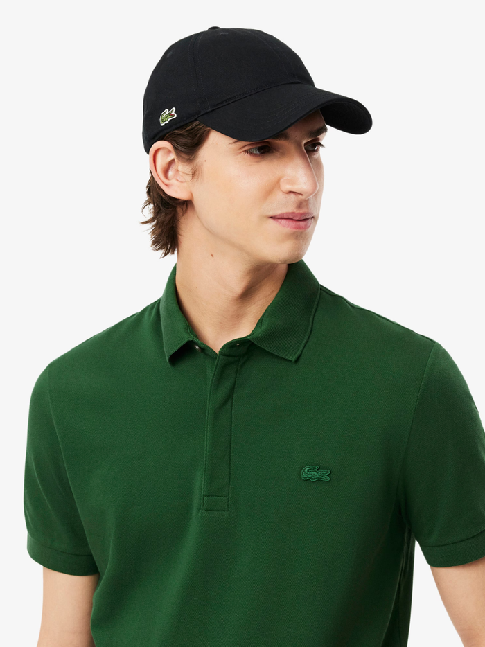 LACOSTE Regular Fit Paris Stretch Piqué Polo Shirt Pine Green - MAISONDEFASHION.COM