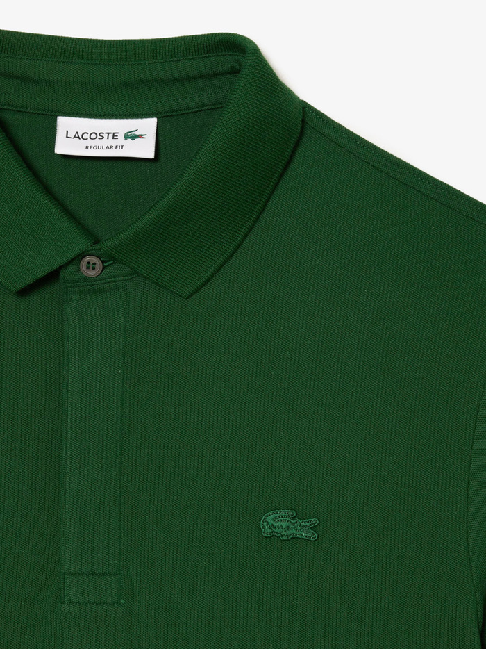 LACOSTE Regular Fit Paris Stretch Piqué Polo Shirt Pine Green - MAISONDEFASHION.COM