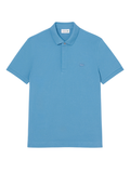 LACOSTE Regular Fit Paris Stretch Piqué Polo Shirt Sky Blue - MAISONDEFASHION.COM