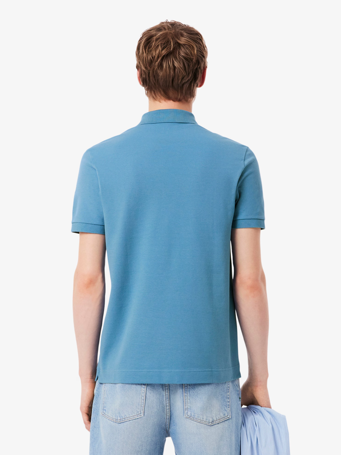 LACOSTE Regular Fit Paris Stretch Piqué Polo Shirt Sky Blue - MAISONDEFASHION.COM
