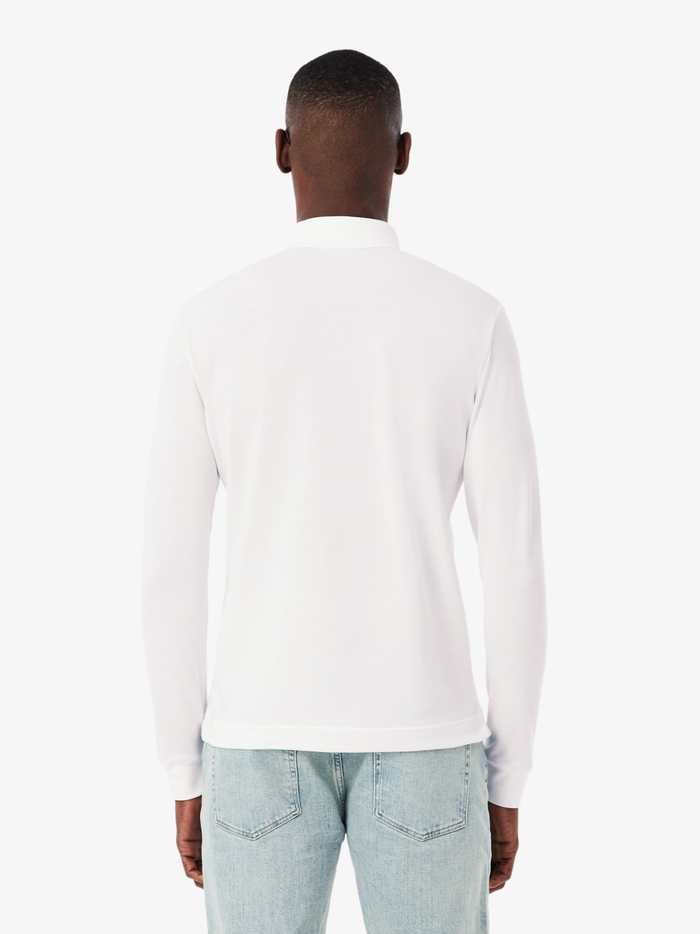 LACOSTE Regular Fit Paris Stretch Piqué Polo Shirt White - MAISONDEFASHION.COM