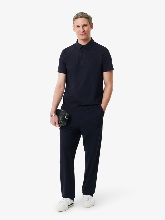 LACOSTE Regular Fit Stretch Commuter Chino Pants Navy Blue