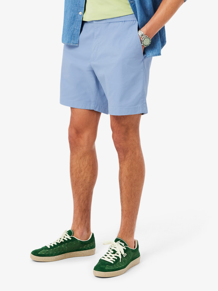 LACOSTE Regular Fit Stretch Cotton Shorts Light Blue - MAISONDEFASHION.COM