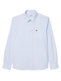 LACOSTE Regular Fit Striped Oxford Shirt Blue/White - MAISONDEFASHION.COM