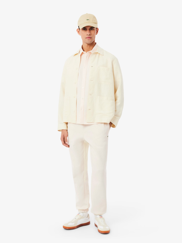 LACOSTE Regular Fit Sweatpants Ecru White