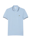 LACOSTE Regular Fit Trim Accent L.12.12 Polo Shirt Light Blue - MAISONDEFASHION.COM