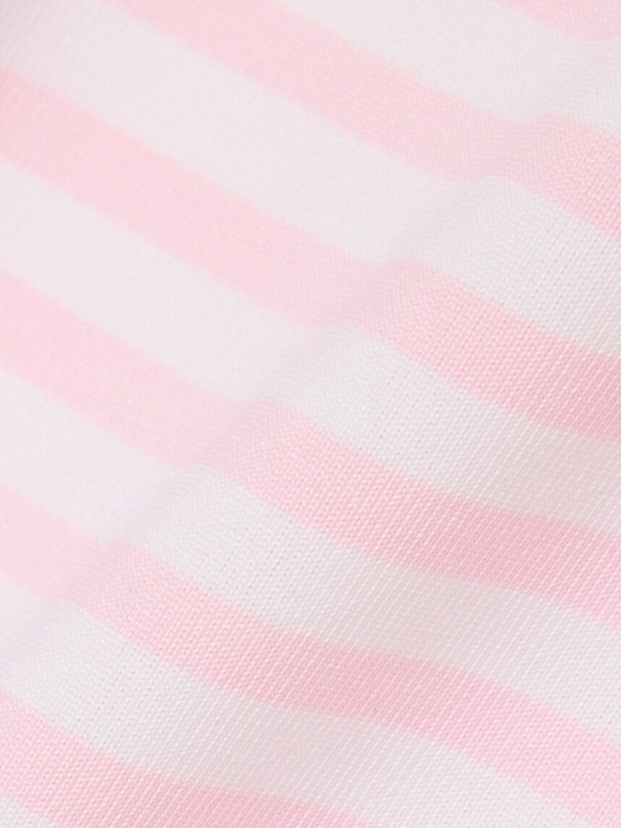 LACOSTE Regular Fit Ultra Dry Striped Golf Polo Shirt Light Pink - MAISONDEFASHION.COM