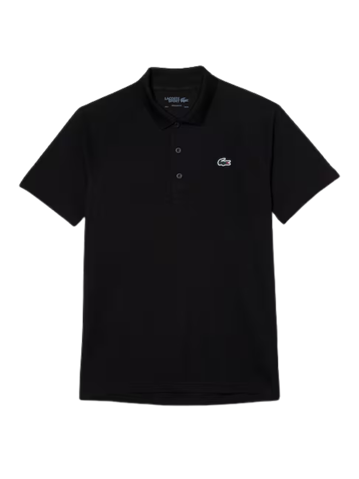 LACOSTE Regular Fit UV Protect Sport Polo Shirt Black - MAISONDEFASHION.COM