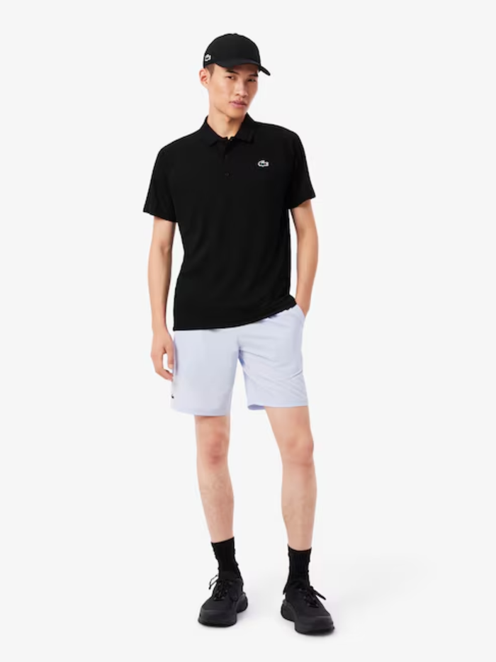 LACOSTE Regular Fit UV Protect Sport Polo Shirt Black - MAISONDEFASHION.COM