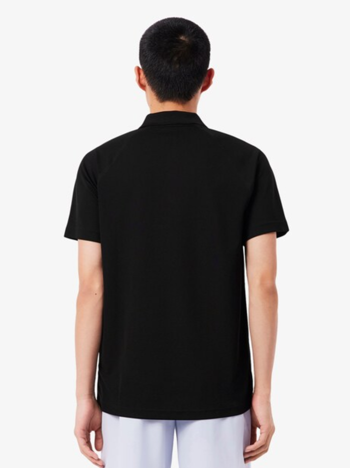 LACOSTE Regular Fit UV Protect Sport Polo Shirt Black - MAISONDEFASHION.COM