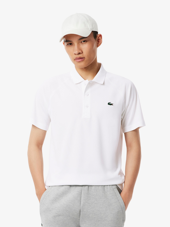 LACOSTE Regular Fit UV Protect Sport Polo Shirt White - MAISONDEFASHION.COM