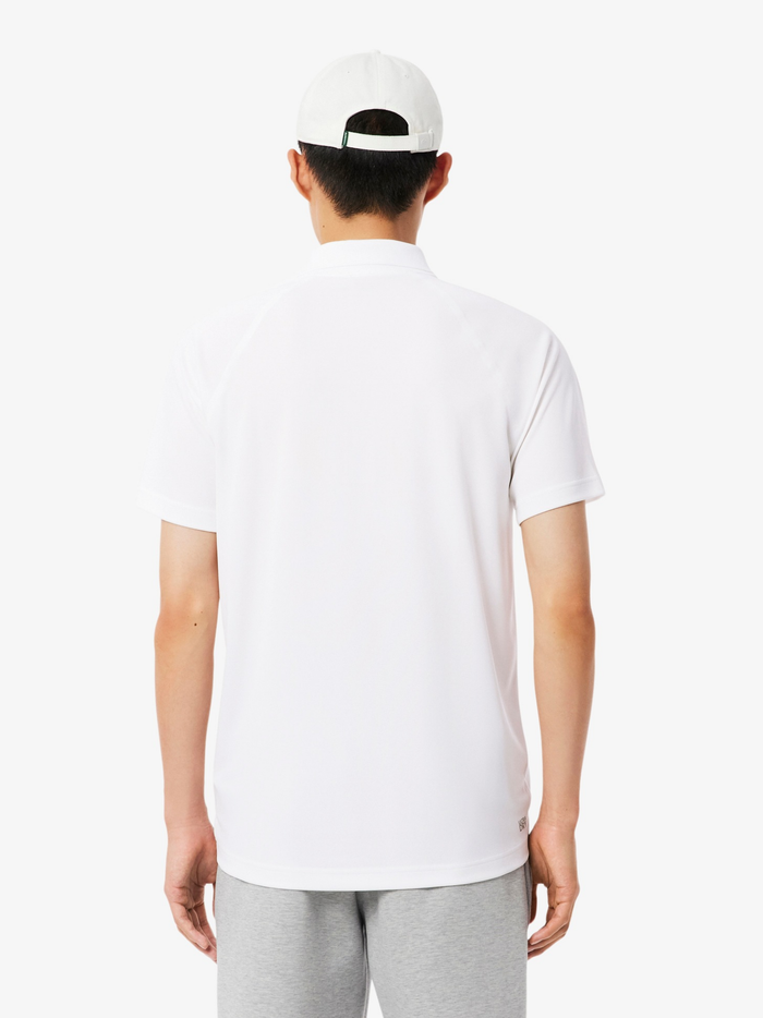 LACOSTE Regular Fit UV Protect Sport Polo Shirt White - MAISONDEFASHION.COM