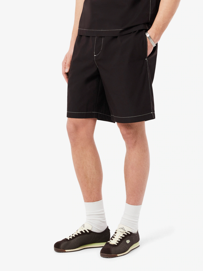 LACOSTE Relaxed Fit Poplin Shorts Brown