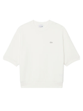LACOSTE Relaxed Fit Short Sleeved Sweatshirt White