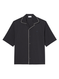 LACOSTE Relaxed Fit Short Sleeved Wool Shirt Dark Grey - MAISONDEFASHION.COM