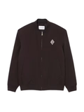 LACOSTE Retro Badge Water-Repellent Bomber Jacket Brown - MAISONDEFASHION.COM