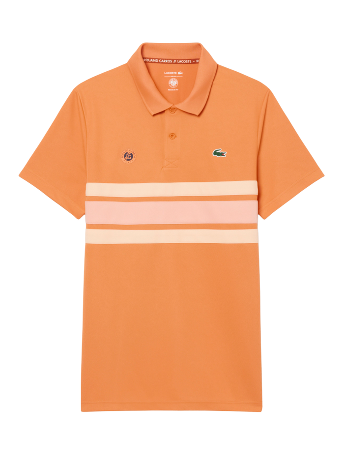 LACOSTE Roland-Garros Edition Ballboy Polo Shirt Orange/Rose - MAISONDEFASHION.COM