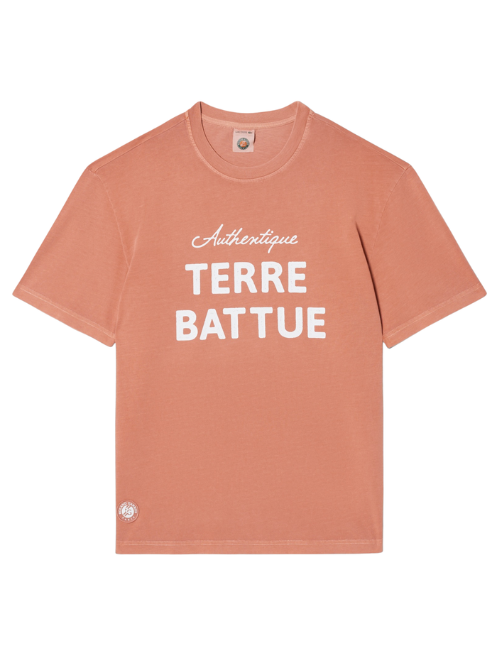 LACOSTE Roland-Garros Edition Clay Court T-shirt Light Brown
