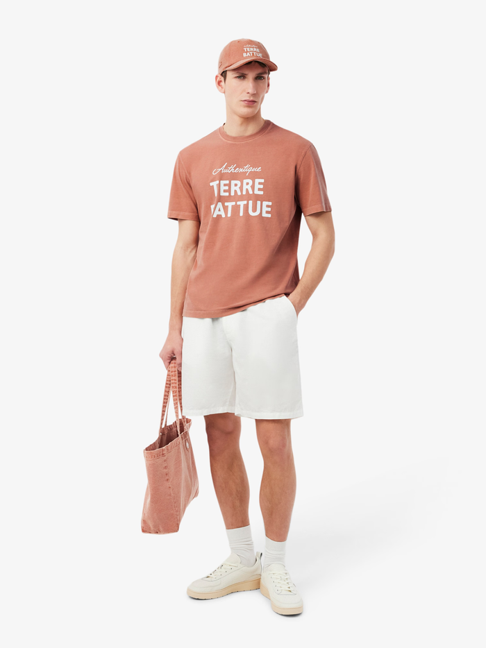 LACOSTE Roland-Garros Edition Clay Court T-shirt Light Brown