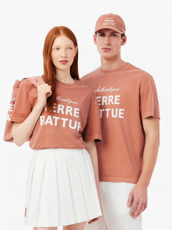 LACOSTE Roland-Garros Edition Clay Court T-shirt Light Brown