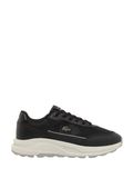 LACOSTE Run Set Suede Sneakers Black/Off White - MAISONDEFASHION.COM
