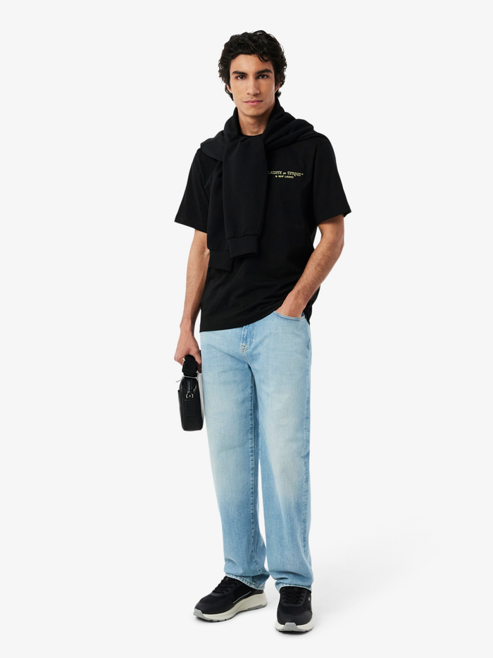 LACOSTE Run Set Suede Sneakers Black/Off White - MAISONDEFASHION.COM