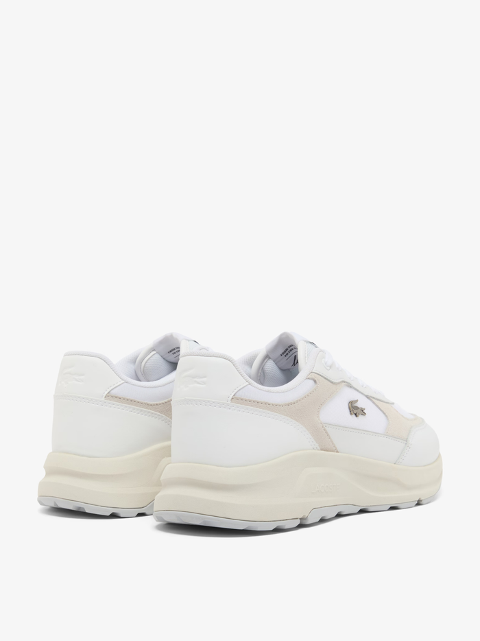 LACOSTE Run Set Suede Sneakers White/Off White - MAISONDEFASHION.COM