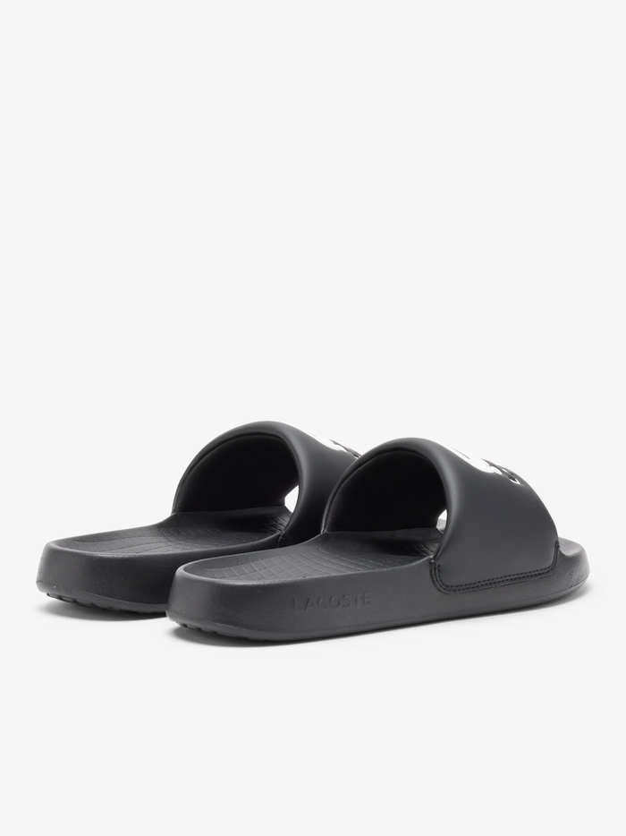 LACOSTE Serve Slide 1.0 Black/White - MAISONDEFASHION.COM