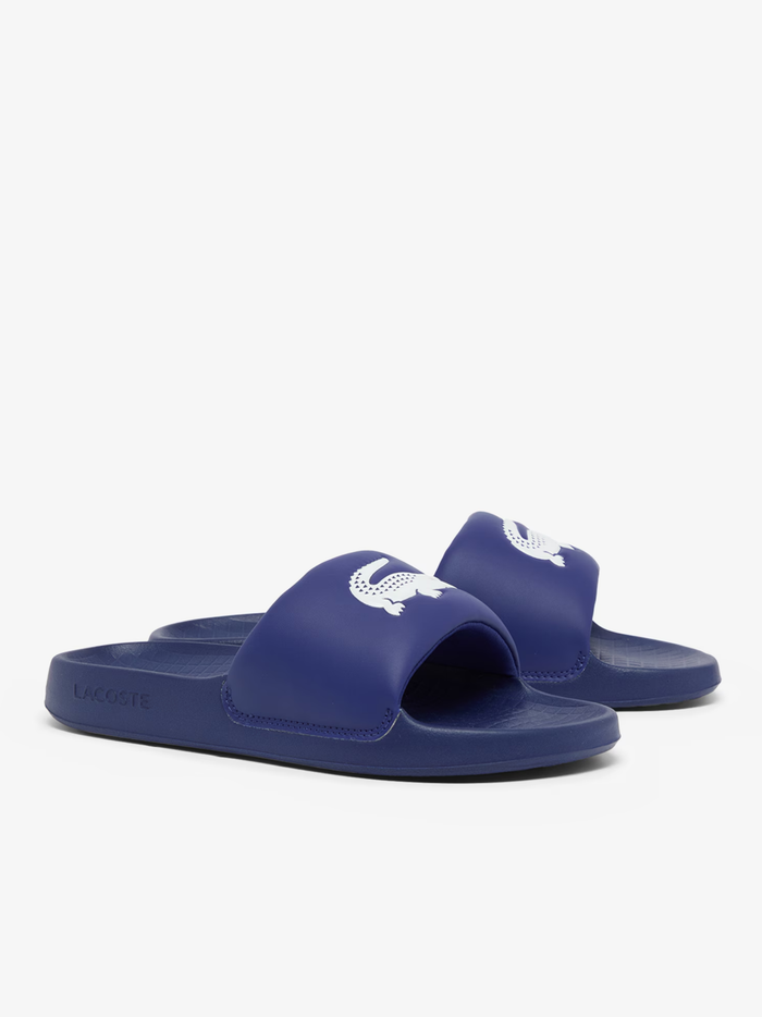 LACOSTE Serve Slide 1.0 Navy/White - MAISONDEFASHION.COM