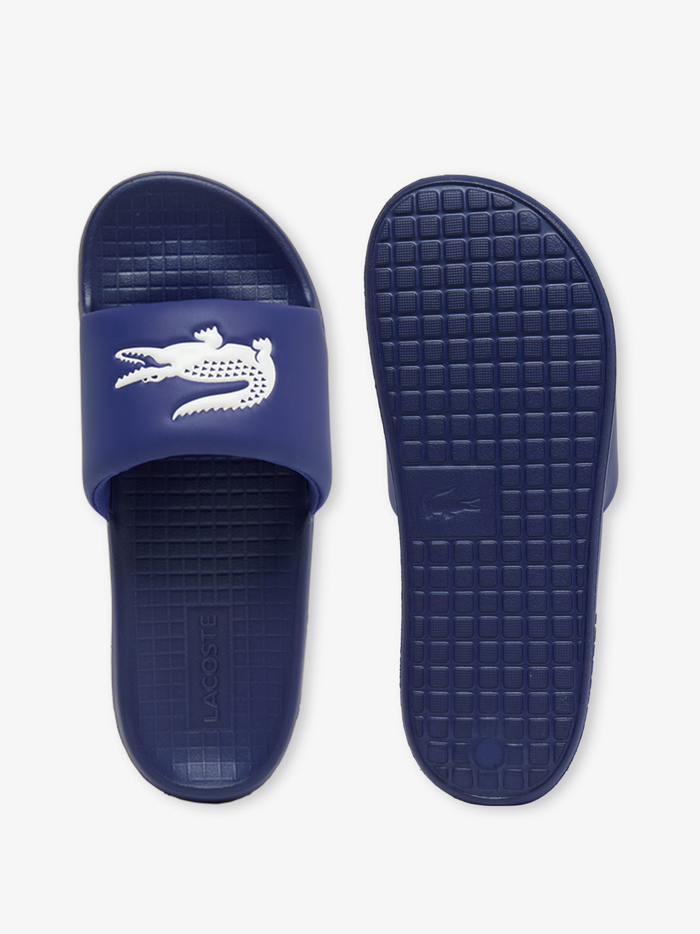 LACOSTE Serve Slide 1.0 Navy/White - MAISONDEFASHION.COM