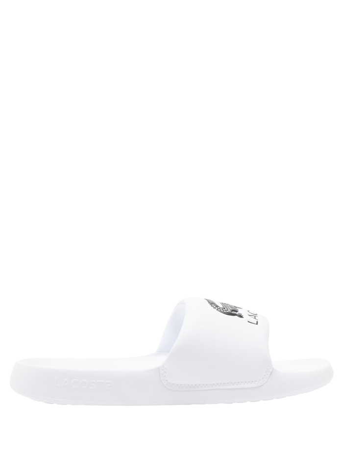 LACOSTE Serve Slide 1.0 White/Black - MAISONDEFASHION.COM