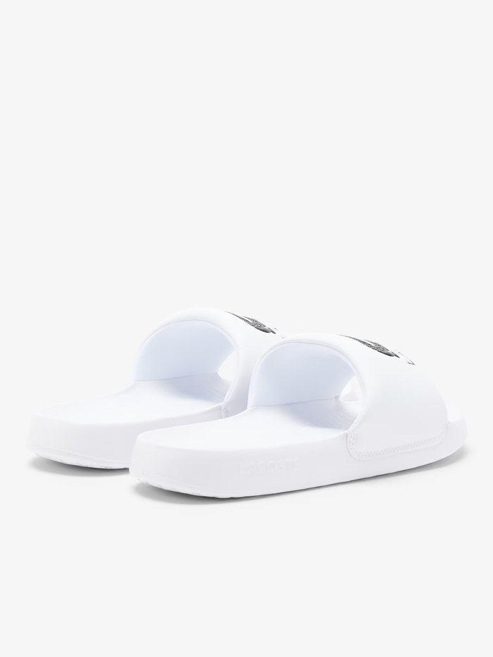LACOSTE Serve Slide 1.0 White/Black - MAISONDEFASHION.COM