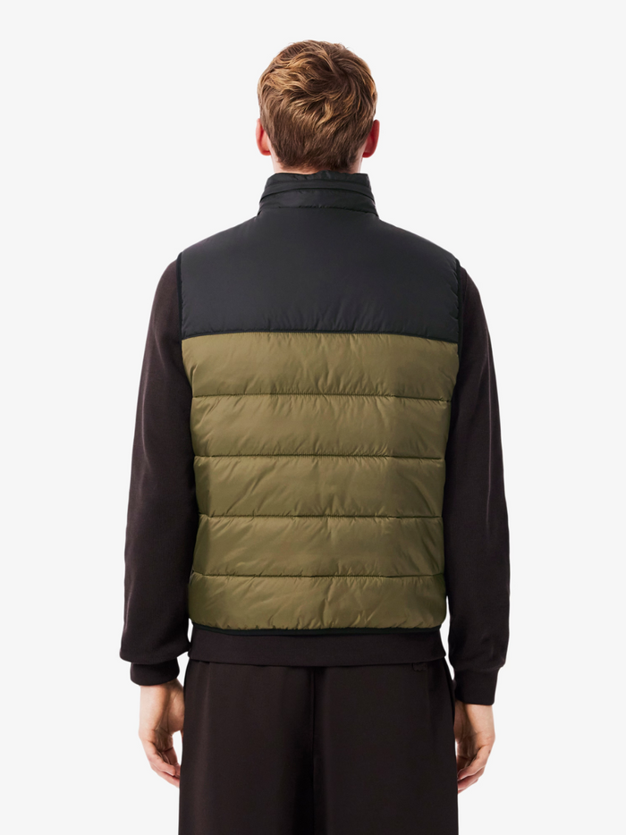 LACOSTE Sleeveless Water-Repellent Jacket in Green - lifestyle shot or alternative angle showcasing the vest's style and features