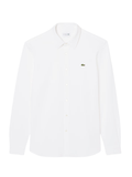 LACOSTE Slim Fit Cotton Piqué Shirt White - MAISONDEFASHION.COM