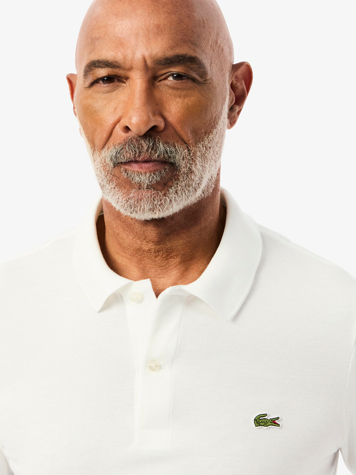 LACOSTE Slim Fit L.12.12 Long Sleeved Polo Shirt White - MAISONDEFASHION.COM