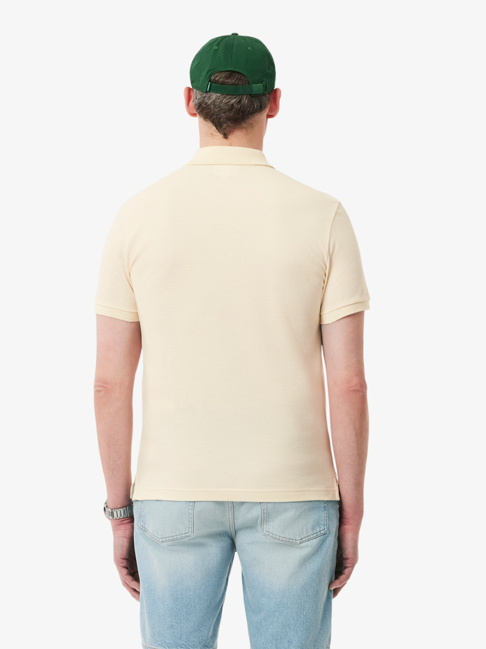 LACOSTE Slim Fit L.12.12 Original Polo Shirt Beige - MAISONDEFASHION.COM
