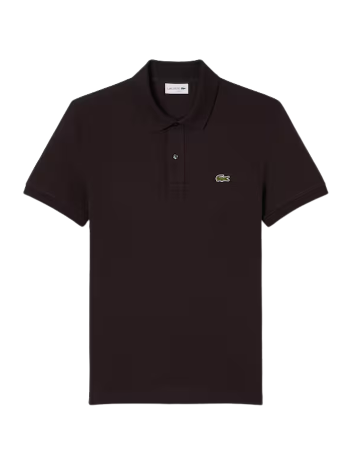 LACOSTE Slim Fit L.12.12 Original Polo Shirt Brown - MAISONDEFASHION.COM